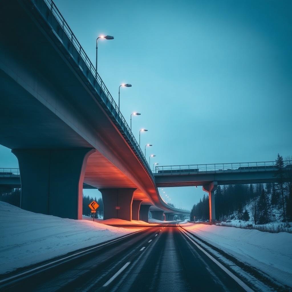 Renovering av broar och parkeringshus – hållbara lösningar — illustration för Infra Norr